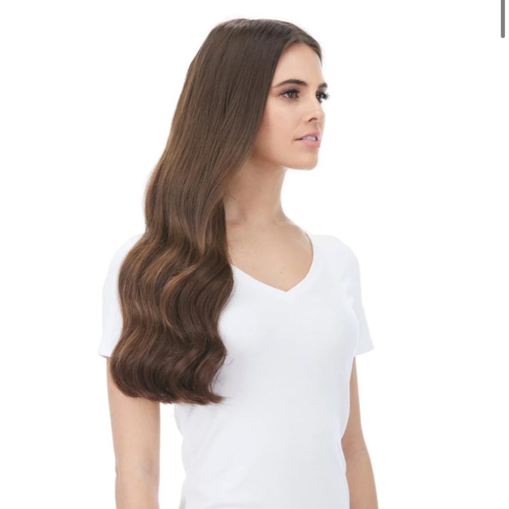 Bellami 20” Silk Seam Clip-ins in Chocolate Brown